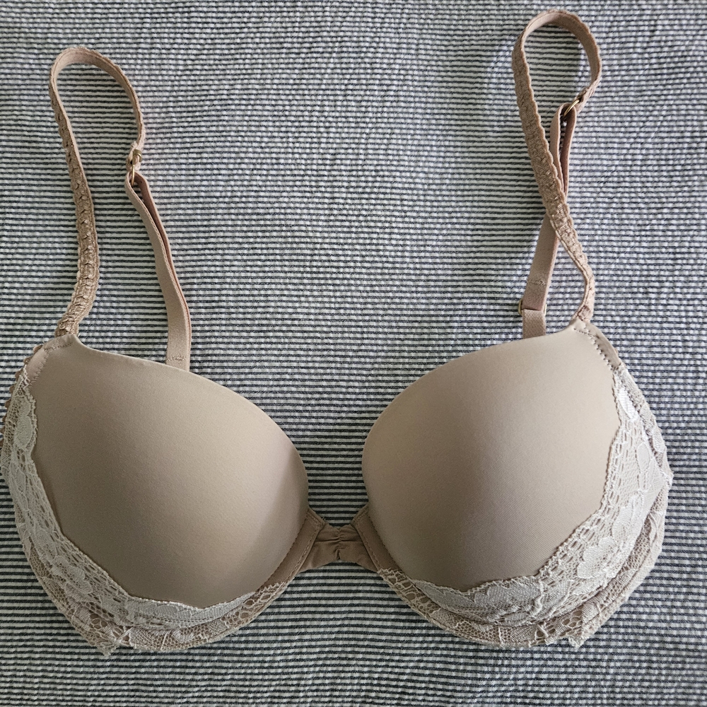 Honeydew Intimates Beige Lace-Trim T-Shirt Bra